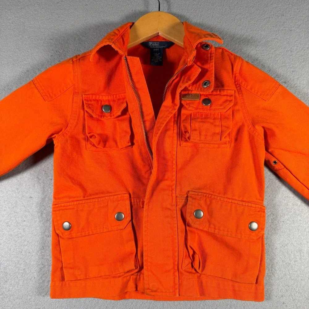Polo Ralph Lauren Kids Orange Cotton Field Jacket 3/3T DK345512